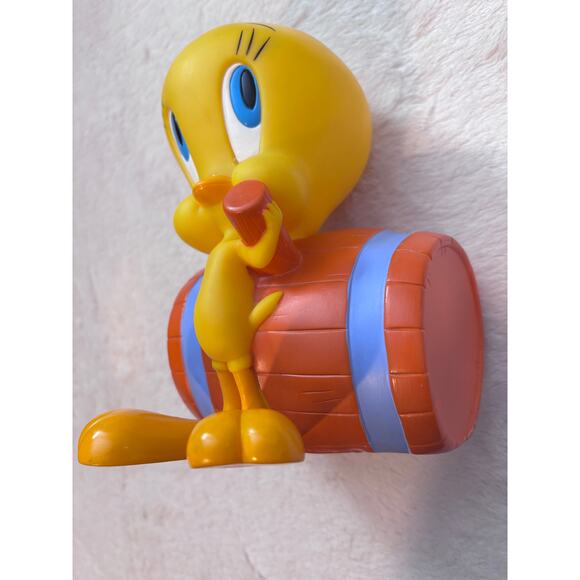 VINTAGE Tweety Bird barrel coin bank from 1997 Collectible! - Picture 9 of 9